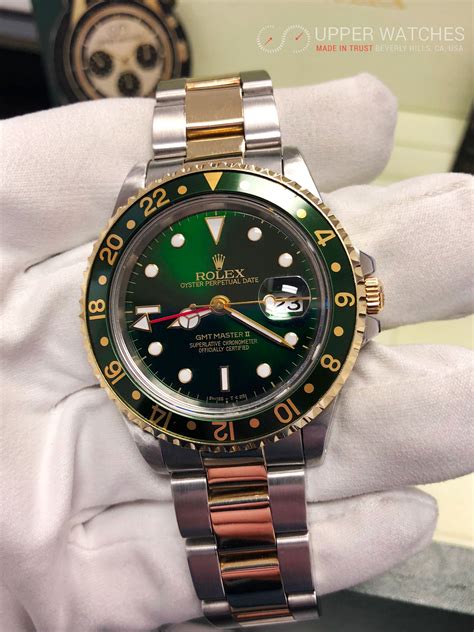 rolex gold green gmt|rolex gmt master 2 green.